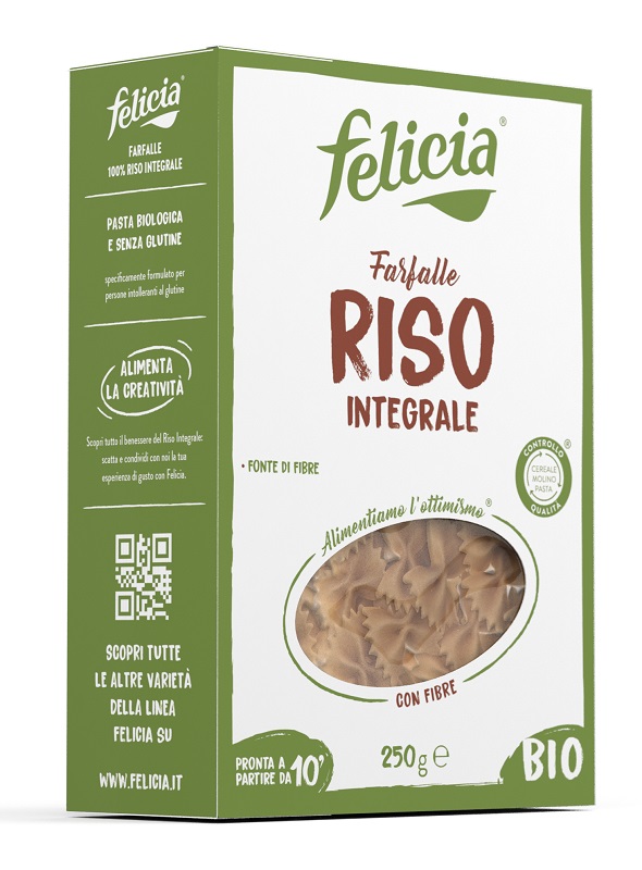 FELICIA FARFALLE RISO INTEGRALE 250 G - farmachicca