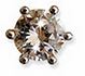 ORECCHINO POST FORATURA CROWN ZIRCON 6 MM STAINLESS STEEL ARTICOLO BJT958S - farmachicca