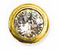 ORECCHINO POST FORATURA FAT GOLDEN BEZEL 6MM STAINLESS STEEL ARTICOLO BJT961S - farmachicca