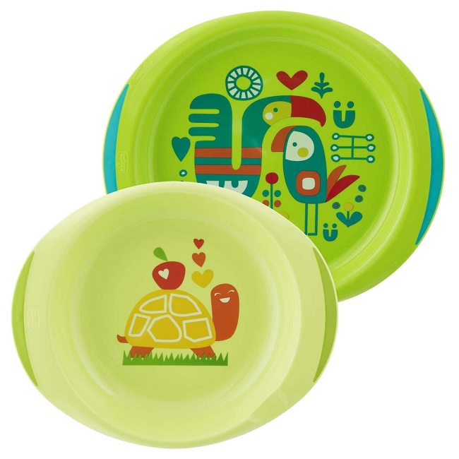 CHICCO PIATTO FONDO E PIANO 12M+ VERDE - farmachicca
