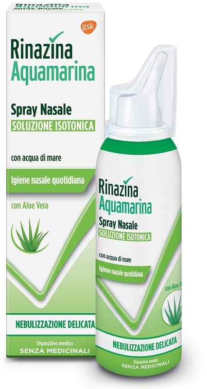 RINAZINA AQUAMARINA ISOTONICA ALOE SPRAY NEBULIZZAZIONE DELICATA 100 ML - farmachicca