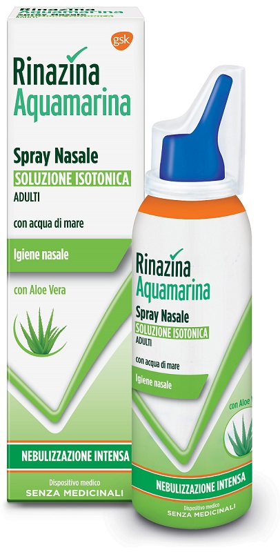 RINAZINA AQUAMARINA ISOTONICA ALOE SPRAY NEBULIZZAZIONE INTENSA 100 ML - farmachicca