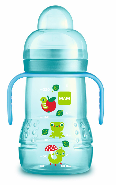 MAM TRAINER 220 ML 4+ BECCUCCIO SOFT SILICONE MASCHIO - farmachicca