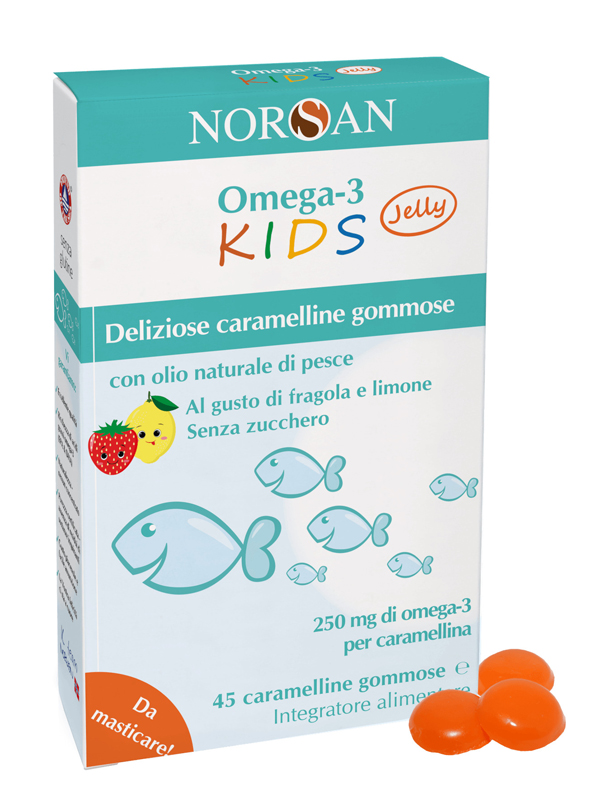 NORSAN OMEGA 3 KIDS 45 CARAMELLINE GOMMOSE - farmachicca