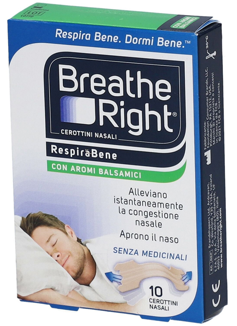 CEROTTI NASALI BREATHE RIGHT BALSAMICI 10 PEZZI - farmachicca