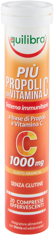 PIU' PROPOLI CON VITAMINA C 20 COMPRESSE - farmachicca