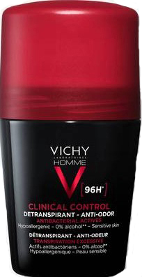VICHY HOMME DEODORANTE CLINICAL CONTROL 96H ROLL 50 ML - farmachicca