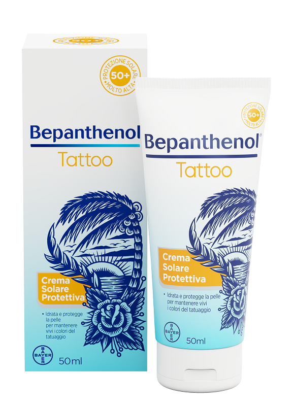 BEPANTHENOL TATTOO CREMA SOLARE PROTETTIVA SPF50+ 50 ML - farmachicca