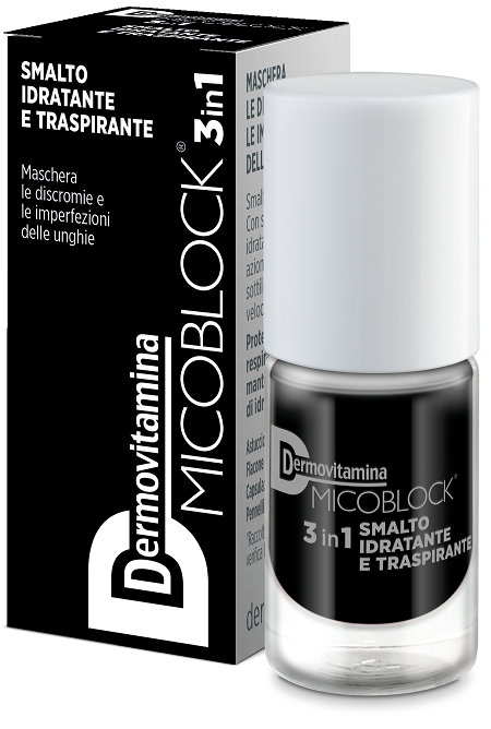 DERMOVITAMINA MICOBLOCK 3IN1 SMALTO IDRATANTE E TRASPIRANTE NERO 5 ML - farmachicca