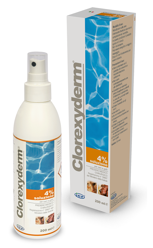 CLOREXYDERM SOLUZIONE 4% 200 ML - farmachicca