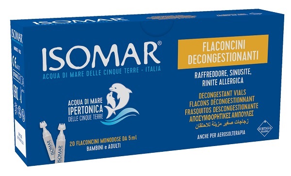 ISOMAR FLACONCINI DECONGESTIONANTI SOLUZIONE IPERTONICA 20 FLACONCINI 5 ML - farmachicca