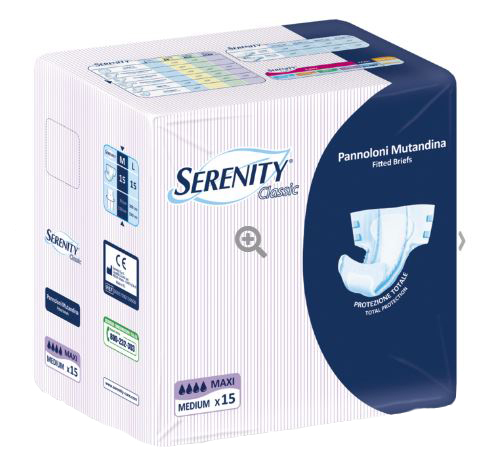 PANNOLONE MUTANDINA SERENITY CLASSIC MAXI TAGLIA EXTRALARGE 15 PEZZI - farmachicca