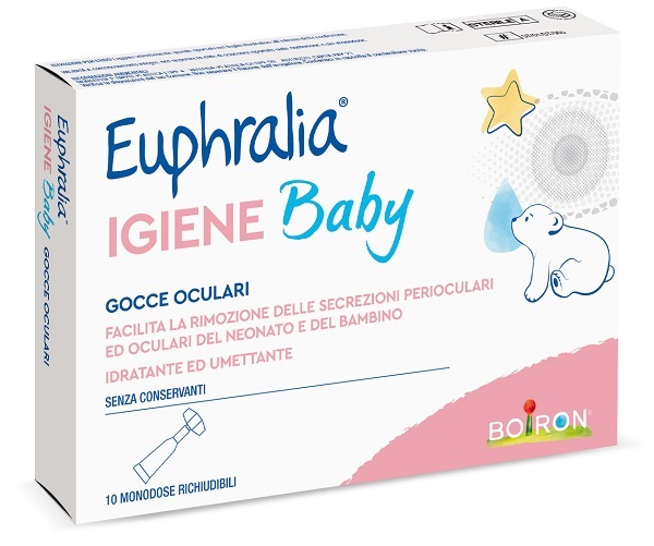 GOCCE OCULARI EUPHRALIA IGIENE BABY 10 MONODOSE RICHIUDIBILI X 0,5 ML - farmachicca