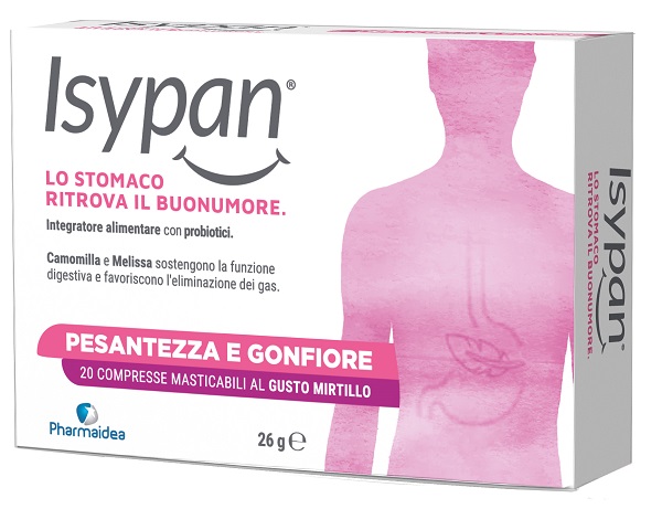 ISYPAN PESANTEZZA GONFIORE 20 COMPRESSE MASTICABILI - farmachicca