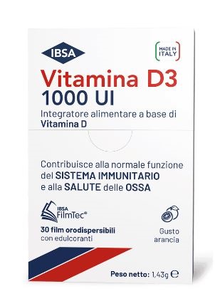 VITAMINA D3 IBSA 1000UI 30 FILM ORODISPERSIBILI - farmachicca