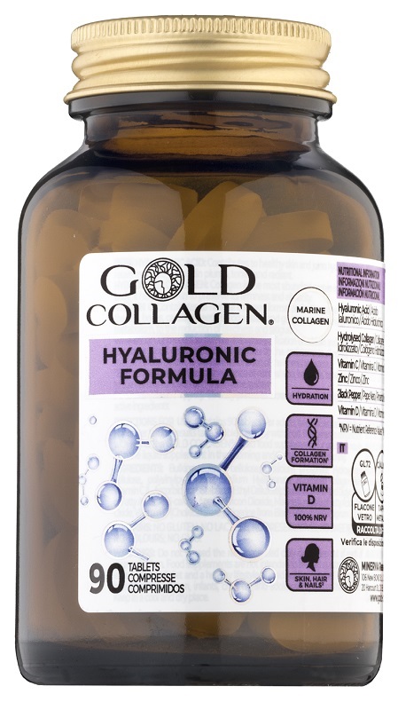 GOLD COLLAGEN HYALURONIC 90 COMPRESSE - farmachicca