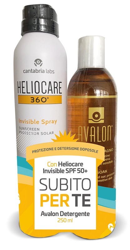 HELIOCARE INVISIBLE SPRAY SPF50+ 200 ML + AVALON DETERGENTE FLUIDO 250 ML - farmachicca