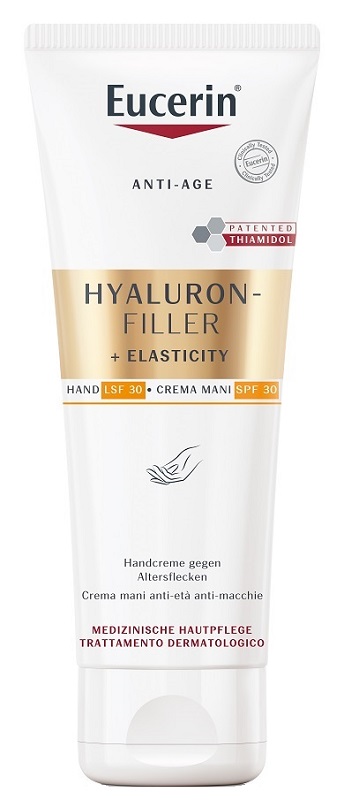 EUCERIN HYALURON FILLER + ELASTICITY CREMA MANI ANTI MACCHIE 75 ML - farmachicca