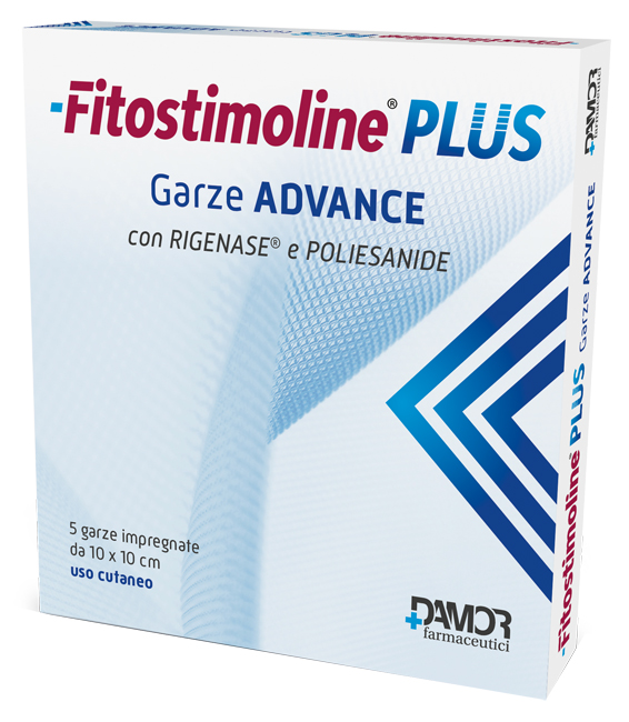 FITOSTIMOLINE PLUS GARZE ADVANCE IMPREGNATE 10X10 CM 5 PEZZI - farmachicca