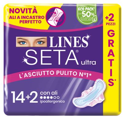 LINES SETA ULTRA ASSORBENTI ALI CP 14+2 PEZZI - farmachicca