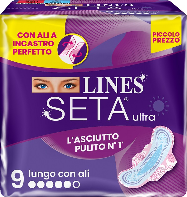 LINES SETA ULTRA ASSORBENTI LUNGO ALI DWCT 9 PEZZI - farmachicca