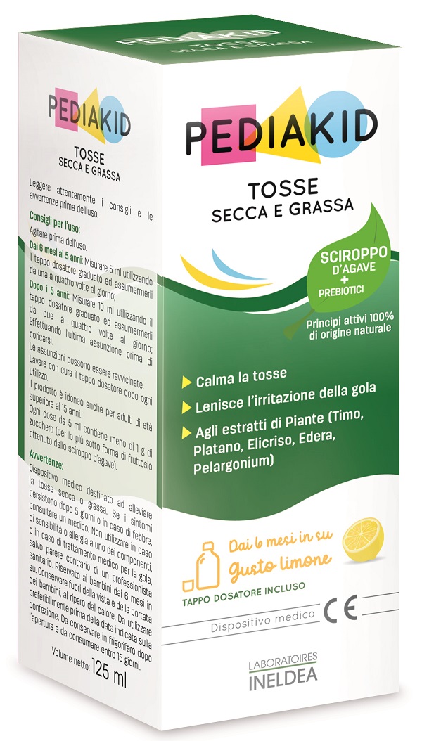 PEDIAKID TOSSE SECCA E GRASSA SCIROPPO 125 ML - farmachicca