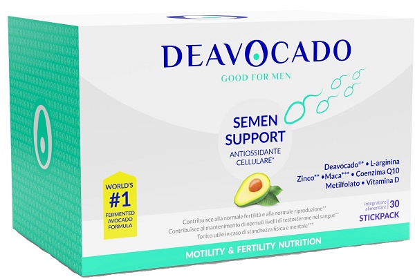 DEAVOCADO SEMEN SUPPORT UOMO 30 STICKPACK - farmachicca