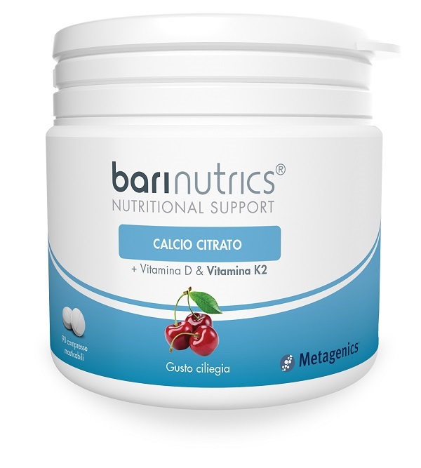 BARINUTRICS CALCIO CITRATO K2 CILIEGIA 90 COMPRESSE - farmachicca