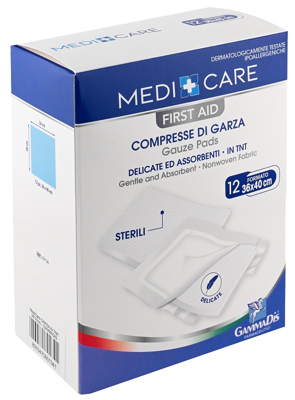 GARZA MEDICARE TNT 36X40 CM 12 PEZZI - farmachicca