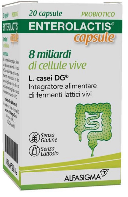 ENTEROLACTIS 20 CAPSULE 8 MILIARDI DI CELLULE VIVE - farmachicca