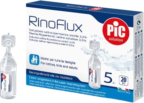 RINOFLUX SOLUZIONE IPERTONICA NASALE PIC 20 FIALE 5 ML - farmachicca