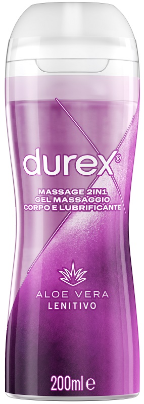 DUREX MASSAGE 2 IN 1 GEL MASSAGGIO CORPO E LUBRIFICANTE ALOE VERA 200 ML - farmachicca