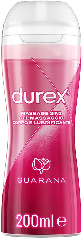 DUREX MASSAGE 2 IN 1 GEL MASSAGGIO CORPO E LUBRIFICANTE GUARANA' 200 ML - farmachicca
