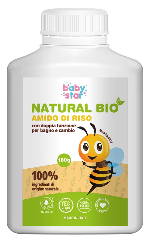 BABYSTAR AMIDO DI RISO NATURAL BIO 180 G - farmachicca