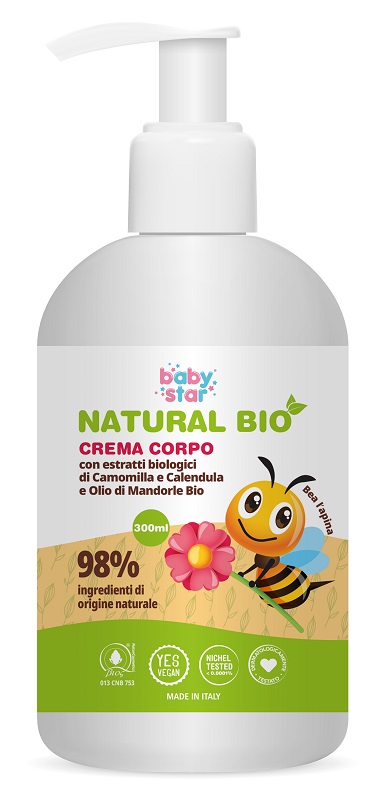 BABYSTAR CREMA CORPO NATURAL BIO 300 ML - farmachicca