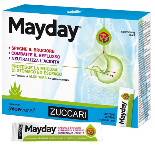 MAYDAY SOSPENSIONE PER USO ORALE ALLA MENTA 12 BUSTINE 10 ML - farmachicca
