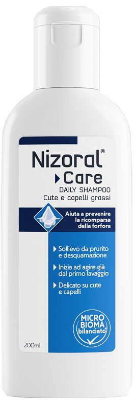 NIZORAL CARE DAILY SHAMPOO CUTE & CAPELLI GRASSI 200 ML - farmachicca