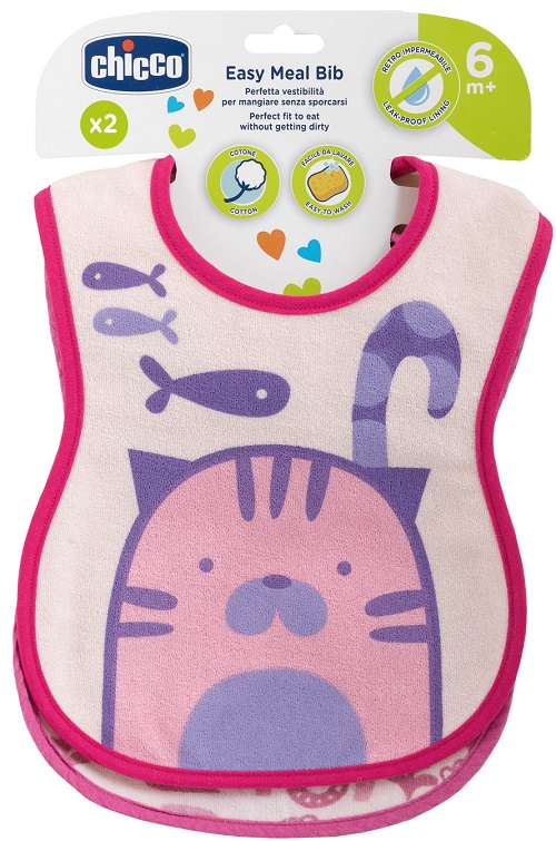 CHICCO BAVAGLINE 6M+ ROSA 2 PEZZI - farmachicca