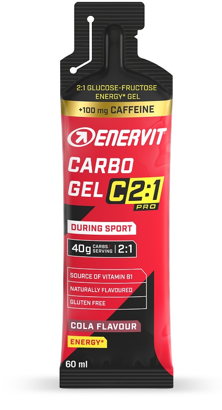 ENERVIT C2 1 PRO CARBO GEL COLA CON CAFFEINA 60 ML - farmachicca