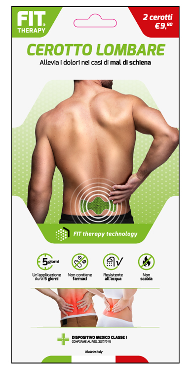 FIT THERAPY CEROTTO LOMBARE 2 PEZZI - farmachicca
