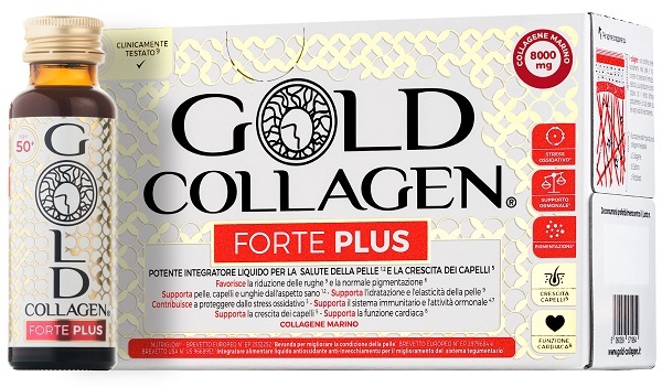 GOLD COLLAGEN FORTE PLUS 10 FLACONCINI DA 50 ML 8G COLLAGENE - farmachicca