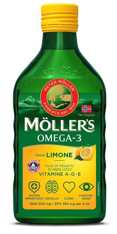 MOLLER'S OMEGA 3 OLIO LIMONE 250 ML - farmachicca