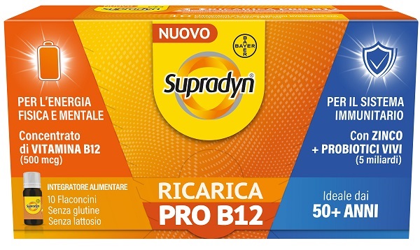 SUPRADYN RICARICA PRO B12 10 FLACONCINI - farmachicca