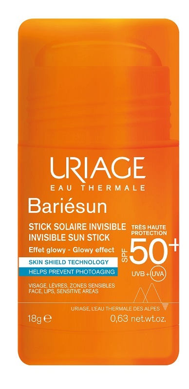 URIAGE EAU THERMALE BARIESUN SPF50+ STICK SOLAIRE INVISIBILE EFFET GLOWY 18 G - farmachicca
