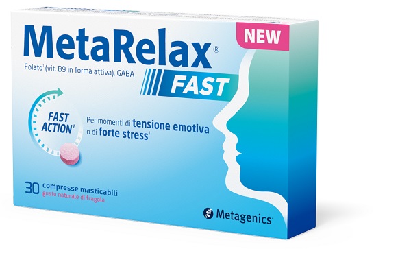 METARELAX FAST 30 COMPRESSE MASTICABILI GUSTO NATURALE DI FRAGOLA SENZA GLUTINE SENZA LATTOSIO CON EDULCORANTI - farmachicca